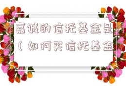 李嘉诚的信托基金是什么（如何买信托基金）