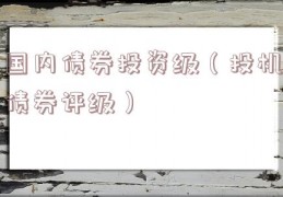 国内债券投资级（投机债券评级）