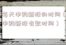 每天申购新股的时间（申购新股有效时间）