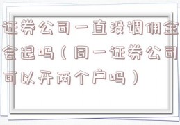 证券公司一直没调佣金会退吗（同一证券公司可以开两个户吗）
