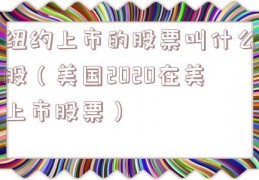 纽约上市的股票叫什么股（美国2020在美上市股票）