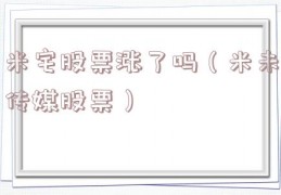 米宅股票涨了吗（米未传媒股票）