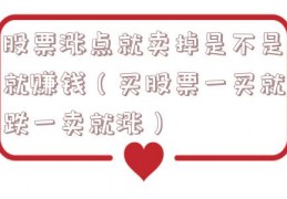 股票涨点就卖掉是不是就赚钱（买股票一买就跌一卖就涨）