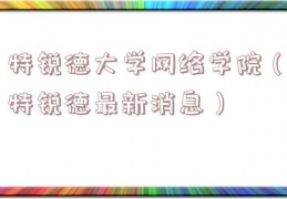 特锐德大学网络学院（特锐德最新消息）