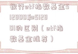 银行etf指数基金512800和512801的区别（etf指数基金推荐）