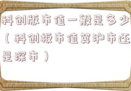 科创版市值一般是多少（科创板市值算沪市还是深市）