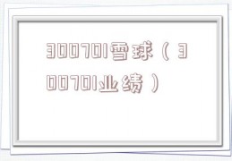 300701雪球（300701业绩）