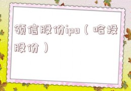 领信股份ipo（哈投股份）