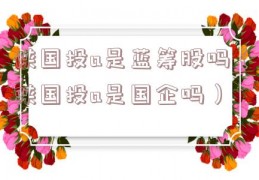 陕国投a是蓝筹股吗（陕国投a是国企吗）