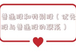 普通股和特别股（优先股与普通股的联系）