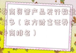 券商资管产品发行数量最多（东方财富证券在券商排名）