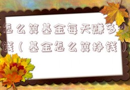 怎么算基金每天赚多少钱（基金怎么算挣钱）