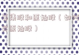 募集股和原始股（如何买原始股）