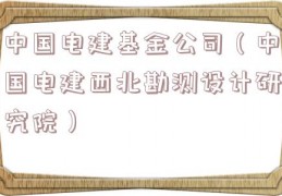 中国电建基金公司（中国电建西北勘测设计研究院）