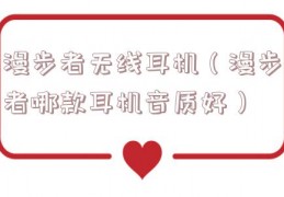 漫步者无线耳机（漫步者哪款耳机音质好）