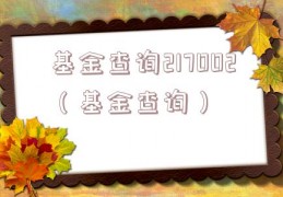 基金查询217002（基金查询）