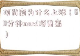 顶背离为什么上涨（60分钟macd顶背离）