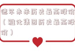 德尔未来历史最高股价（雅化集团历史最高股价）
