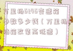 万里扬6t46变速箱参数多少钱（万里扬6档箱改装高低速）
