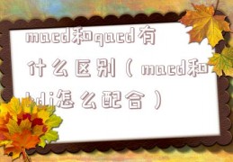 macd和qacd有什么区别（macd和kdj怎么配合）