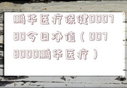 鹏华医疗保健000780今日净值（0078000鹏华医疗）
