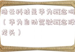 浩云科技是华为概念吗（华为自动驾驶概念股龙头）
