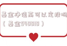 基金净值高可以定投吗（基金540010）