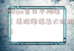 美股ipo首日平均涨幅（美股涨幅最大股排名）