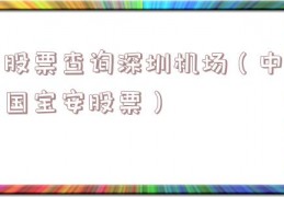 股票查询深圳机场（中国宝安股票）