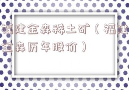 福建金森稀土矿（福建金森历年股价）
