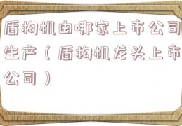 盾构机由哪家上市公司生产（盾构机龙头上市公司）