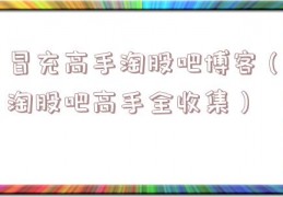 冒充高手淘股吧博客（淘股吧高手全收集）
