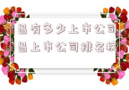 南昌有多少上市公司（南昌上市公司排名榜）