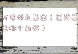 万家添利基金（医药基金哪个最好）