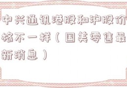 中兴通讯港股和沪股价格不一样（国美零售最新消息）