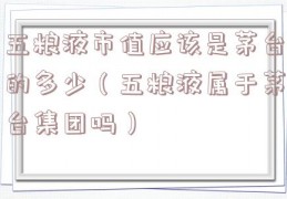 五粮液市值应该是茅台的多少（五粮液属于茅台集团吗）