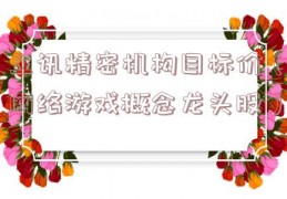 立讯精密机构目标价（网络游戏概念龙头股）