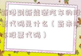 新港到新能源汽车的股票代码是什么（蔚来汽车股票代码）
