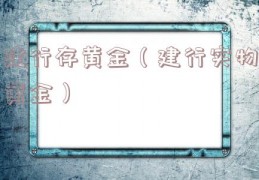 建行存黄金（建行实物黄金）