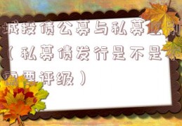 城投债公募与私募区别（私募债发行是不是不需要评级）