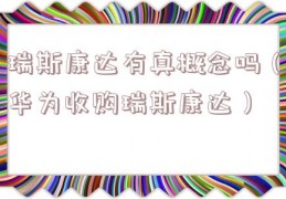 瑞斯康达有真概念吗（华为收购瑞斯康达）