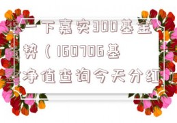 查一下嘉实300基金走势（160706基金净值查询今天分红）