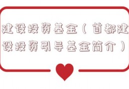 建设投资基金（首都建设投资引导基金简介）