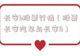 长安b股票行情（股票长安汽车与长安B）
