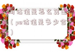 公司估值是怎么算出来的（pe估值是多少合理）