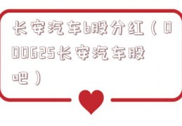 长安汽车b股分红（000625长安汽车股吧）