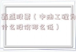 鑫盛股票（中油工程为什么股价那么低）