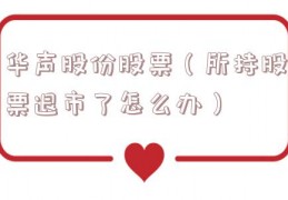 华声股份股票（所持股票退市了怎么办）
