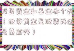 投资黄金和基金哪个好（投资黄金是股票好还是基金好）