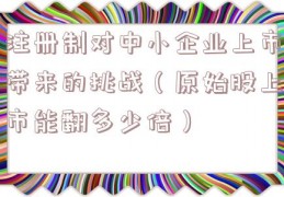 注册制对中小企业上市带来的挑战（原始股上市能翻多少倍）